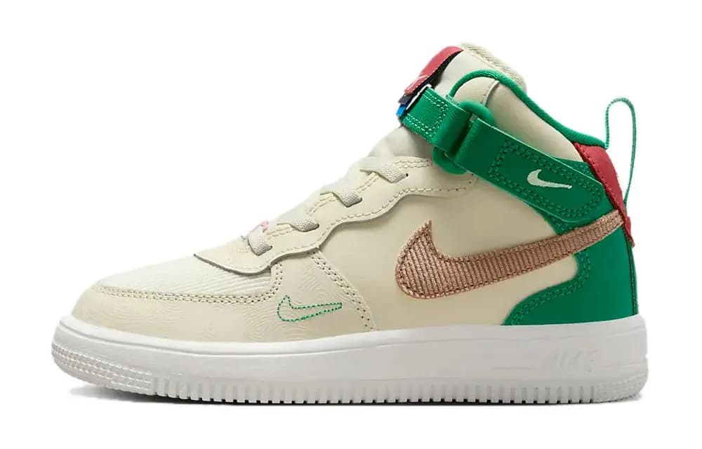 Nike Force 1 Mid EasyOn SE PS Coconut Milk Stadium Green