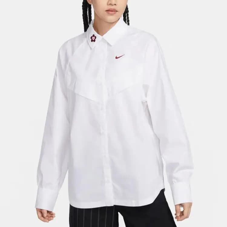 Nike SS24 Valentine's Day Series Qadın Köynəyi Ağ 2