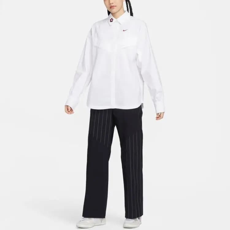 Nike SS24 Valentine's Day Series Qadın Köynəyi Ağ 4