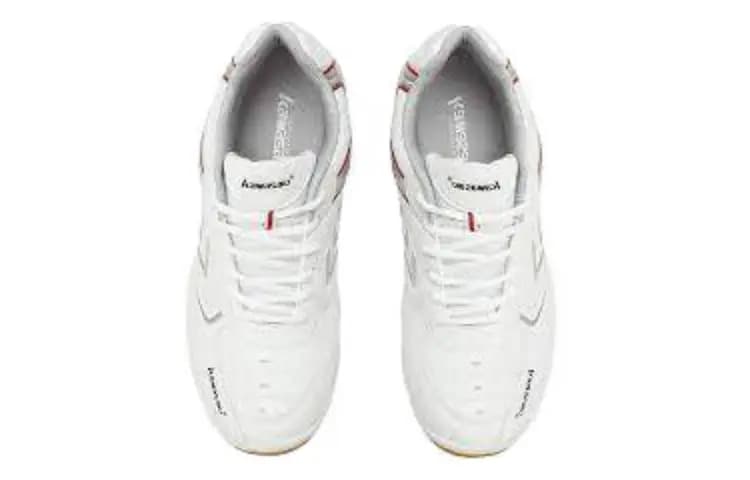 Kawasaki Wind chasing Series Durable Breathable Lightweight Low Top Badminton Shoes Unisex White Yellow 4