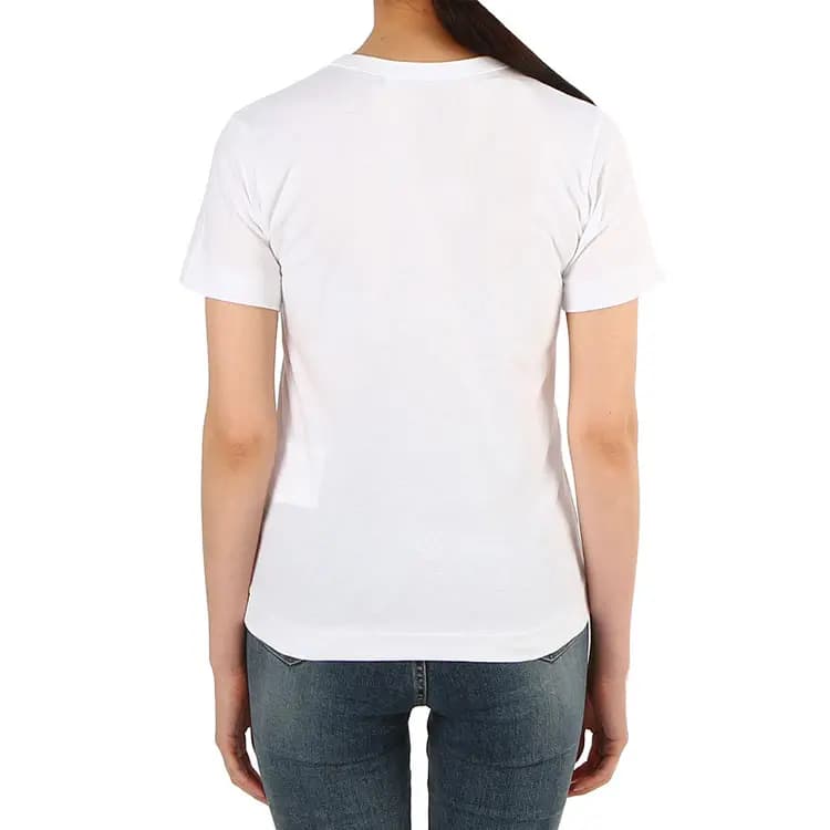 Comme Des Garçons Play T-Shirt Big Half Red Heart 'White' 4