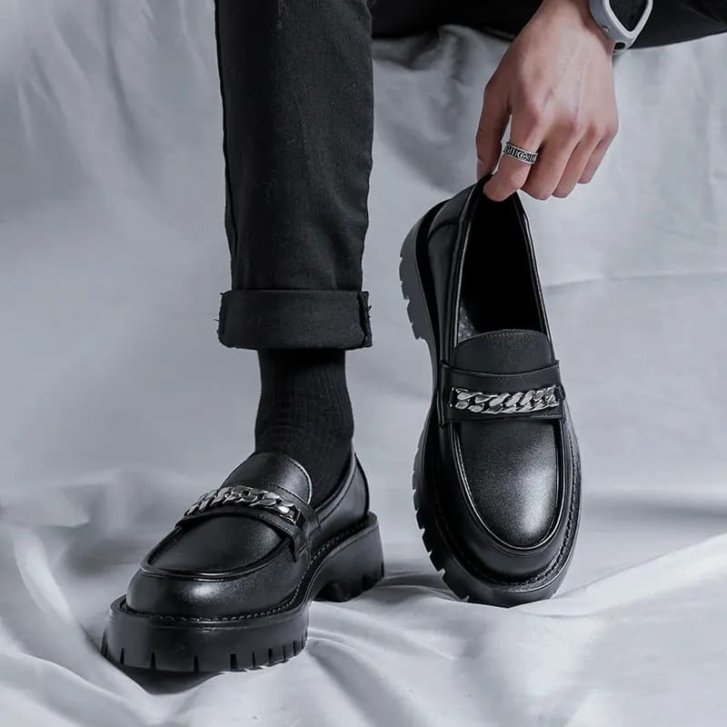 Cachiotti Gommino Kişi Loafer Qara 10
