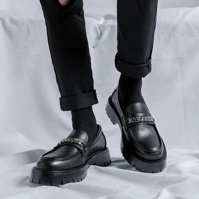 Cachiotti Gommino Kişi Loafer Qara 8