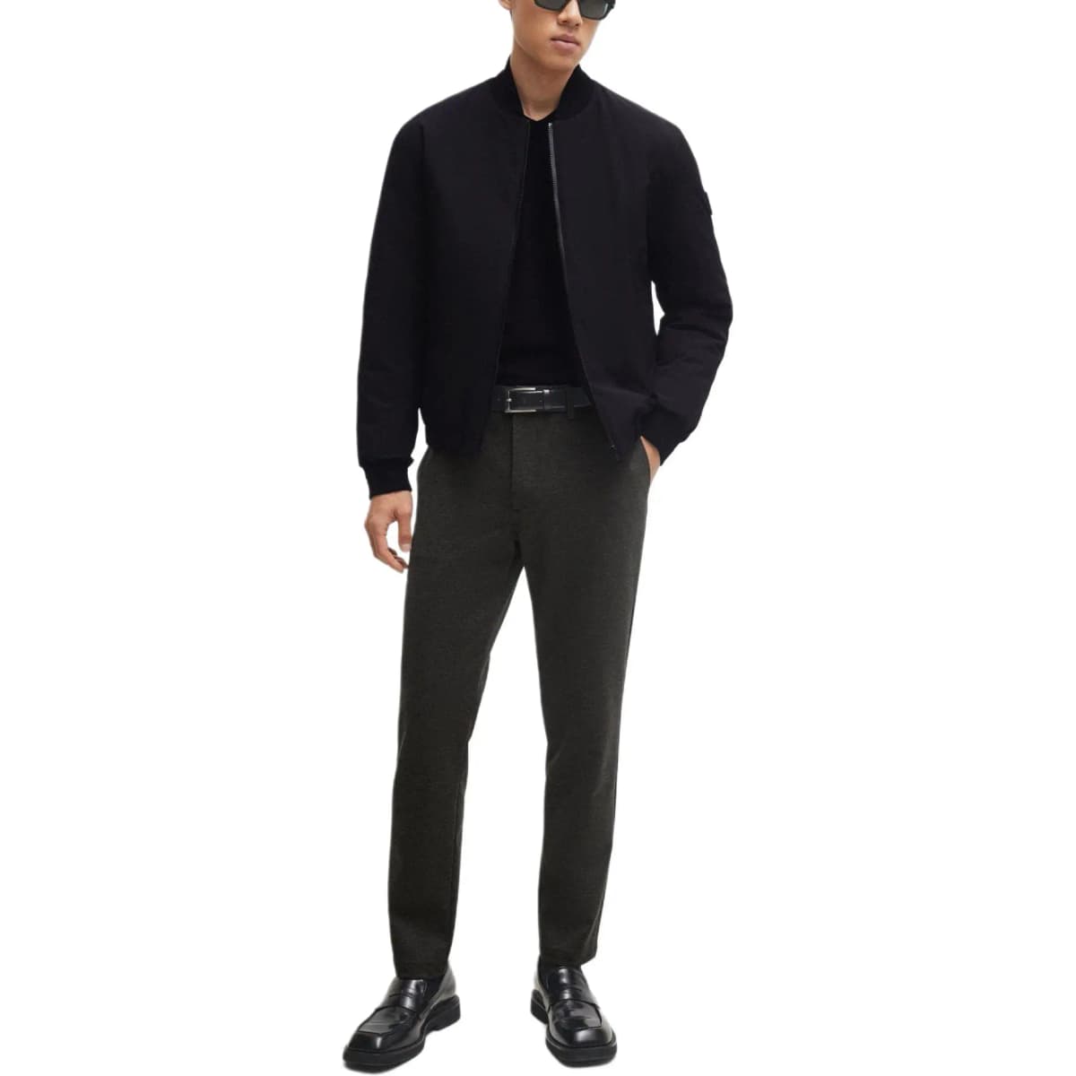 HUGO BOSS Trousers In Structured Performance-Stretch Material Suit Trouser Men's Black 2