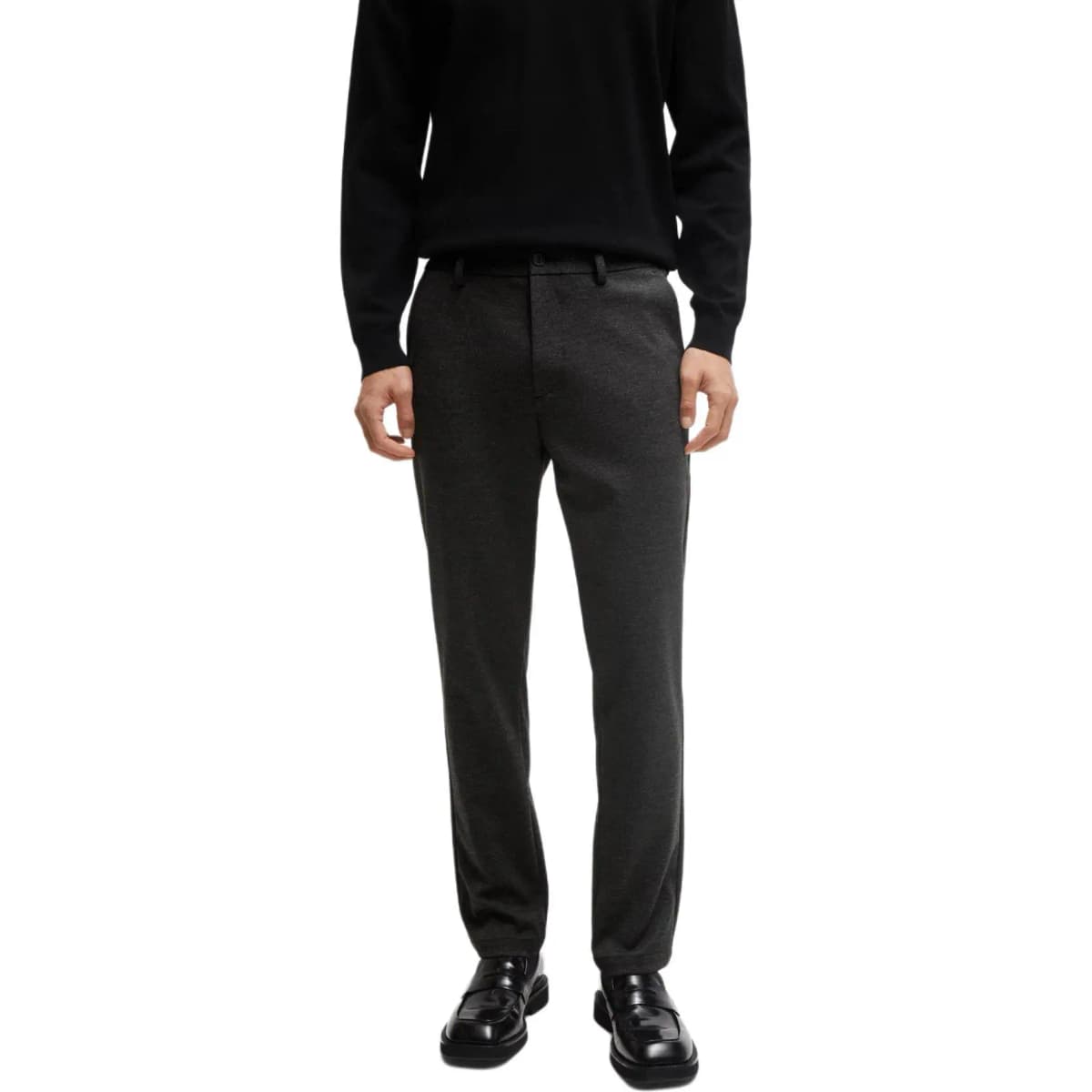 HUGO BOSS Trousers In Structured Performance-Stretch Material Suit Trouser Men's Black 3