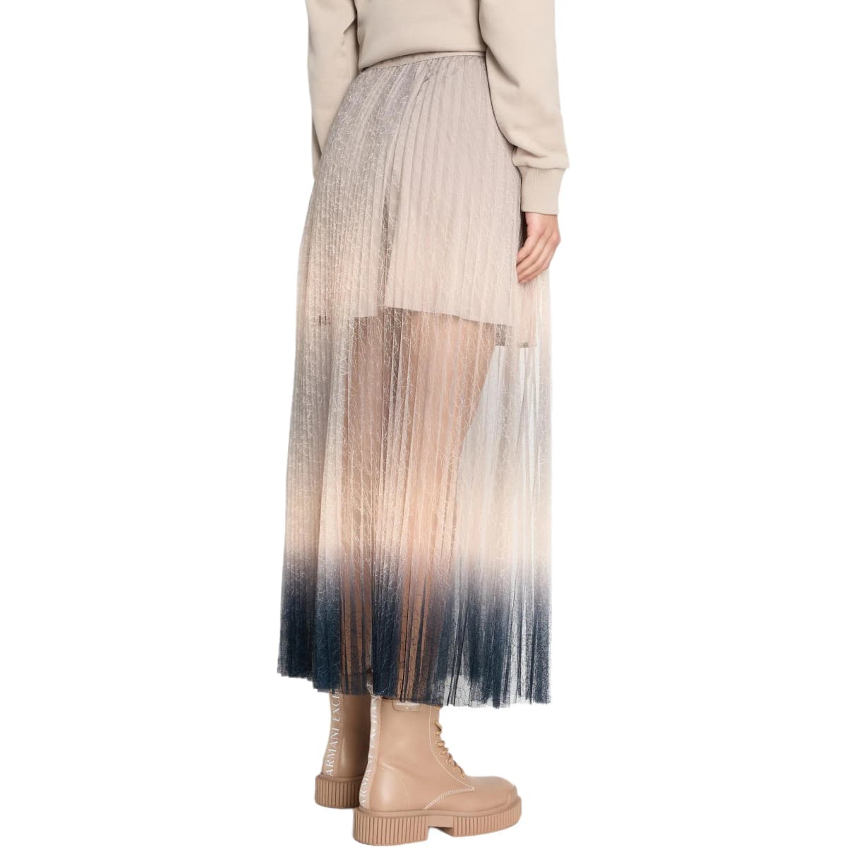 ARMANI EXCHANGE Gradient Lace Plisəli Bluz 4