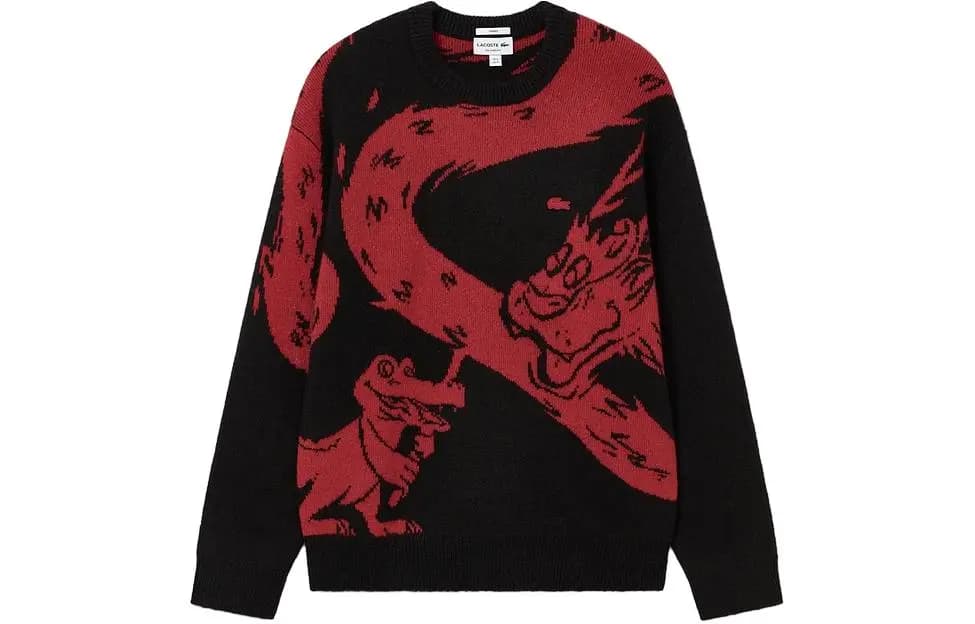 LACOSTE Year Of The Dragon Unisex Sviter Qara