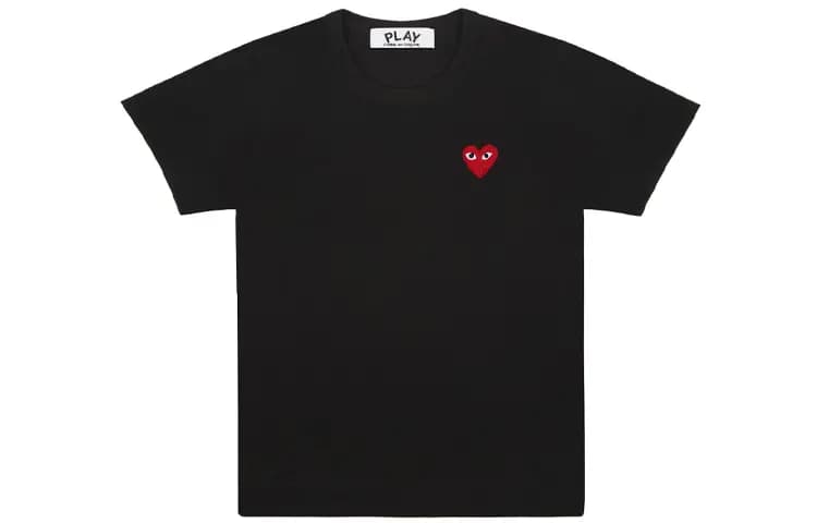Comme Des Garcons Play Qadın Köynəyi Qırmızı Ürəkli Qara