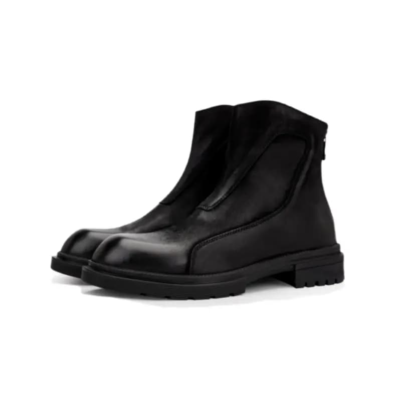 Brounvanm Top-Grain Leather British Style Fashion Versatile Ankle Boots Men's 14