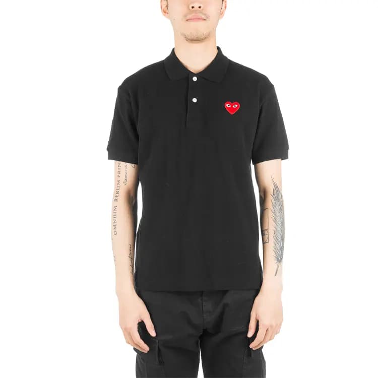 Comme Des Garcons Play Red Emblem Polo 3