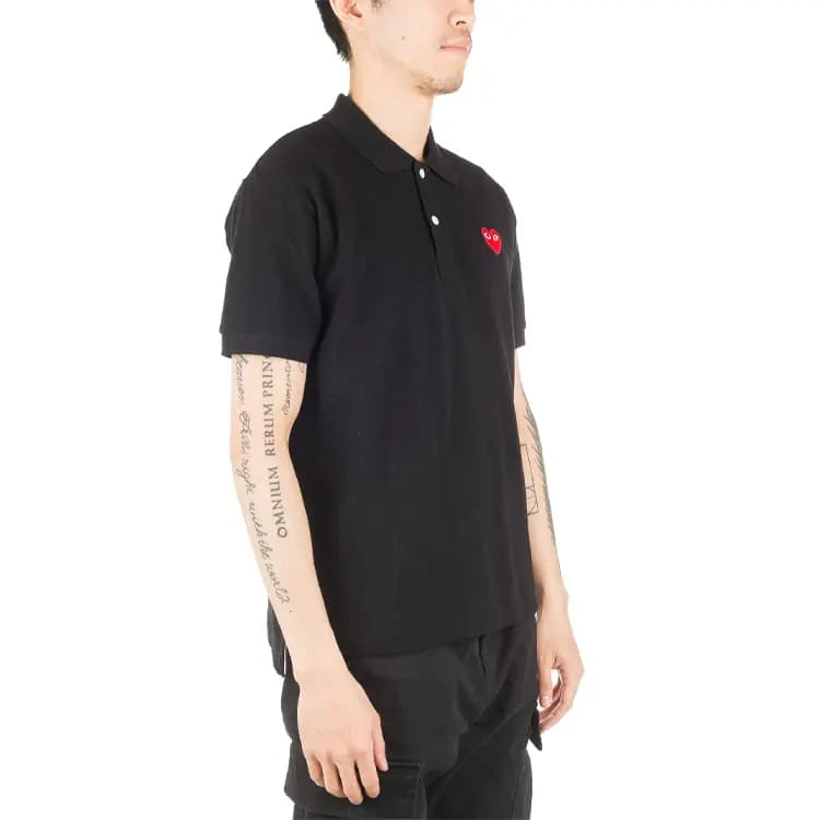 Comme Des Garcons Play Red Emblem Polo 5