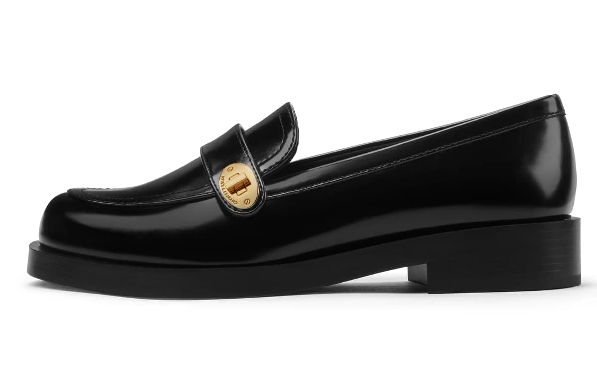 CHARLES & KEITH Vintage Metal Buckle Loafers Qadın