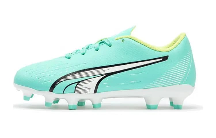 PUMA Ultra Play FG/AG JR Slip-Resistant Low-Top Soccer Shoes Mint Green Kids'