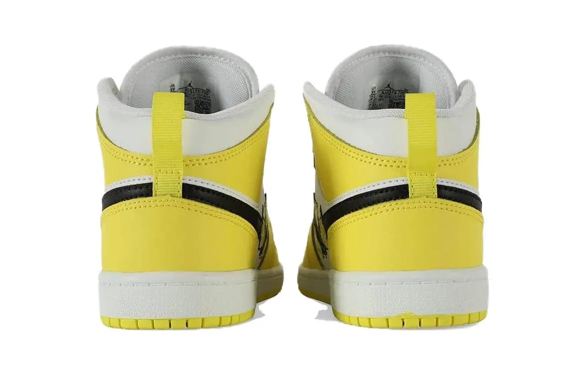 Jordan 1 Mid Dynamic Yellow Floral PS 4