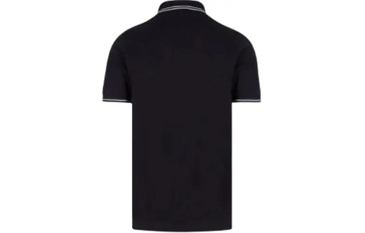 STONE ISLAND SS24 Striped Pullover Fitted Short Sleeve Polo Shirt Men's Black 2