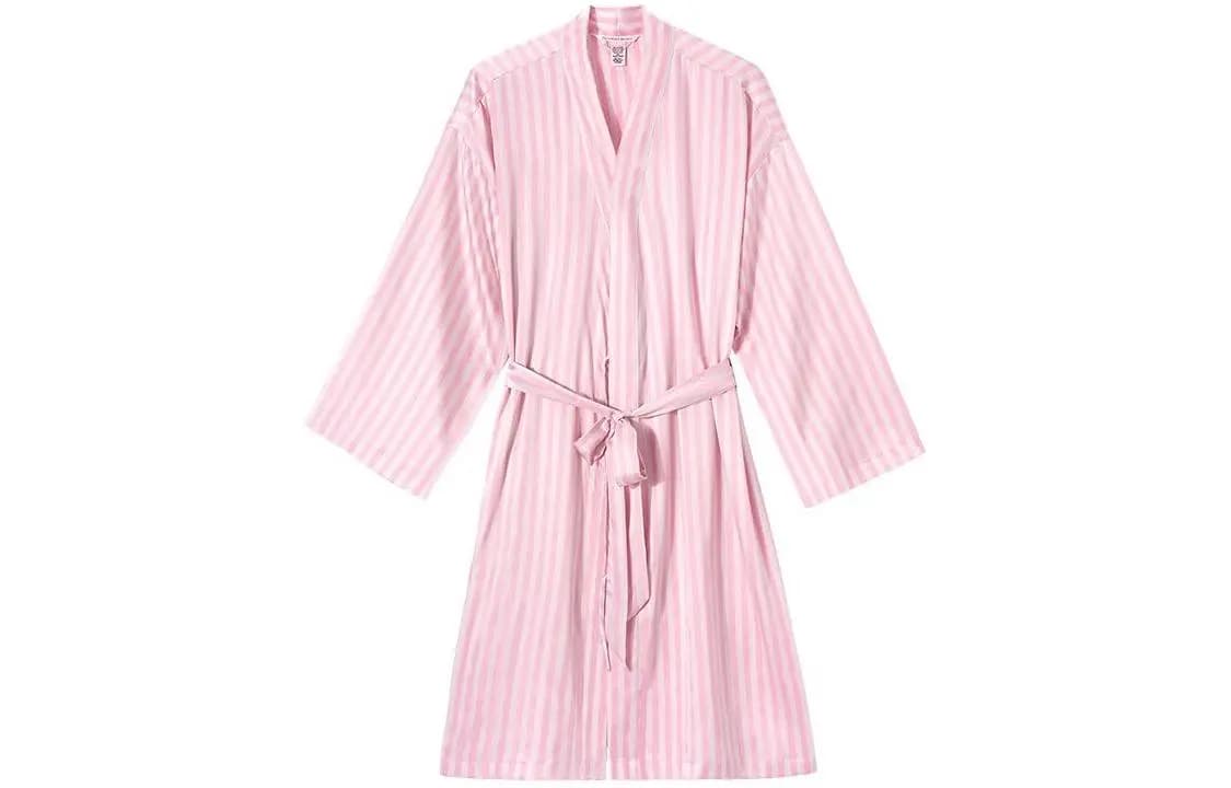 Victoria's Secret Satin Xalat Qadın Çəhrayı/Zolaqlı