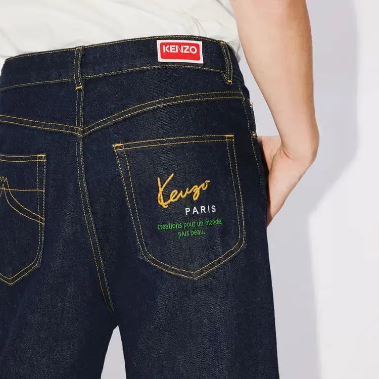 KENZO Creations Slim Fit BaraDenim Shorts 6