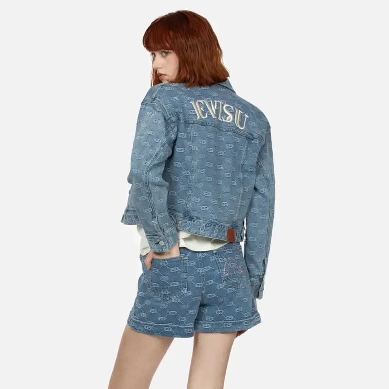 EVISU Denim Pencək Qadın Mavi 3