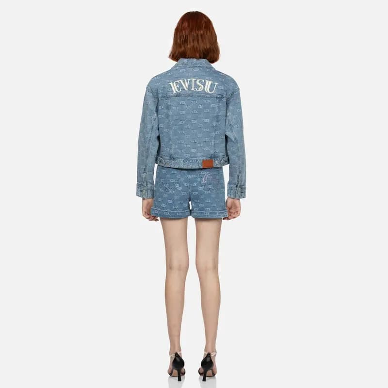 EVISU Denim Pencək Qadın Mavi 5