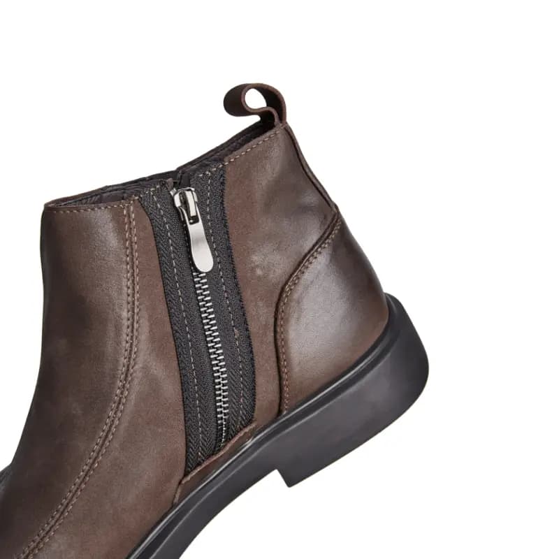 Brounvanm Genuine Leather Fashion Daily Short Boots Men's Coffee 8