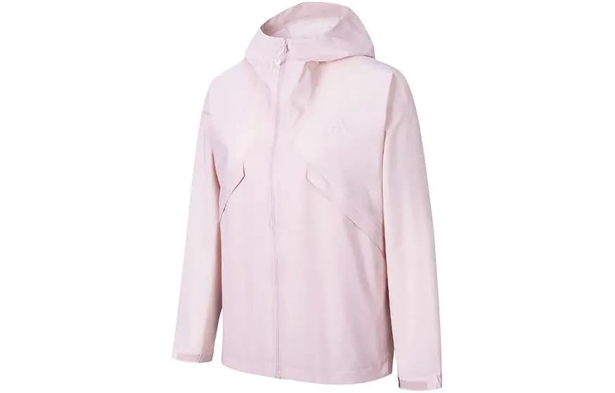 Anta Water-Resistant Windproof Breathable Windbreaker Jacket Women's Firm Pink