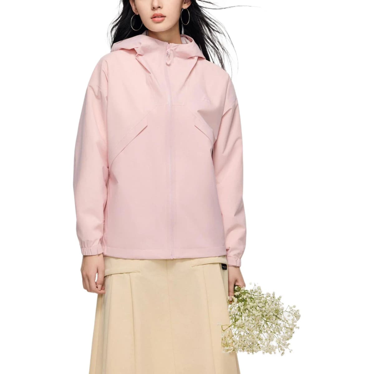 Anta Water-Resistant Windproof Breathable Windbreaker Jacket Women's Firm Pink 2