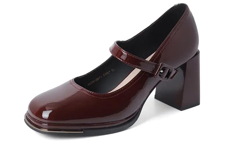 JOSINY Chunky Heel Mary Jane Shoes Women's 7