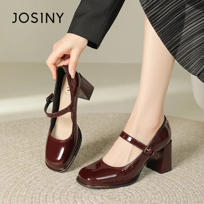 JOSINY Chunky Heel Mary Jane Shoes Women's 10