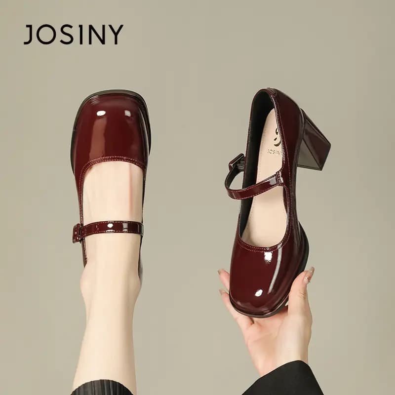 JOSINY Chunky Heel Mary Jane Shoes Women's 9
