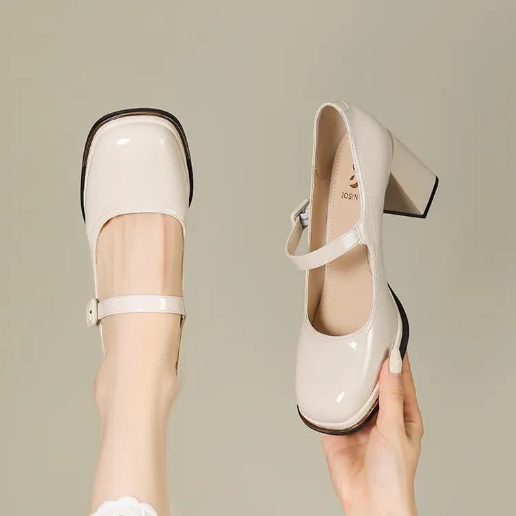 JOSINY Chunky Heel Mary Jane Shoes Women's 18