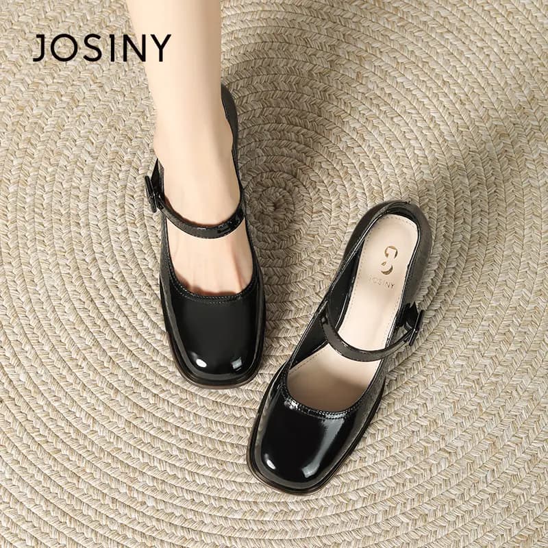 JOSINY Chunky Heel Mary Jane Shoes Women's 3
