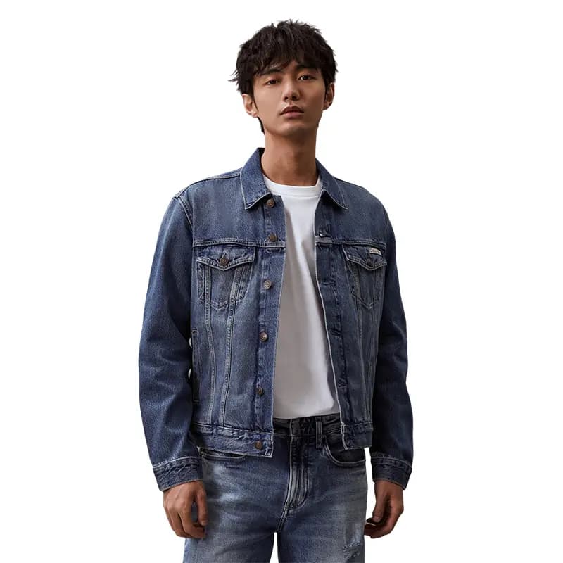 Calvin Klein SS24 Series Kişi Cins Pencəyi Mavi 5
