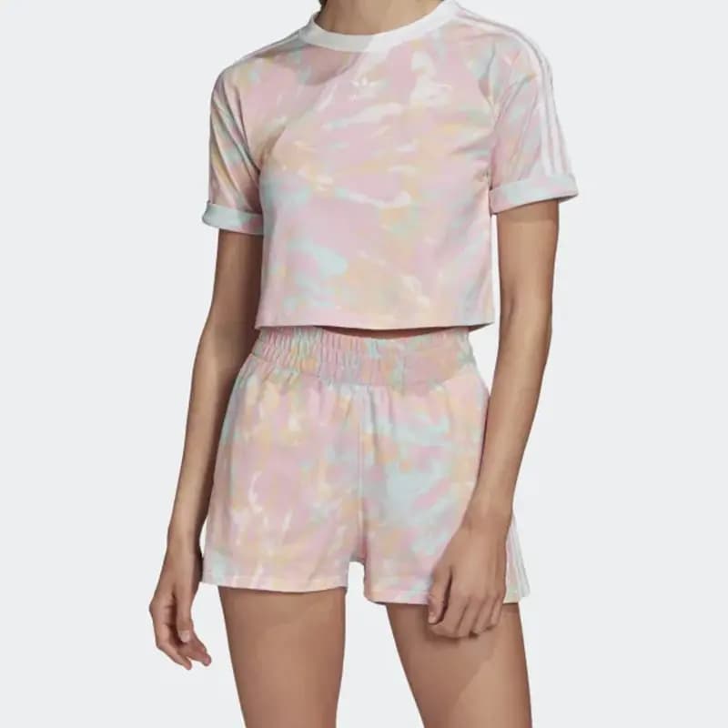 adidas Originals Qadın Crop Top Çəhrayı/Narıncı 3