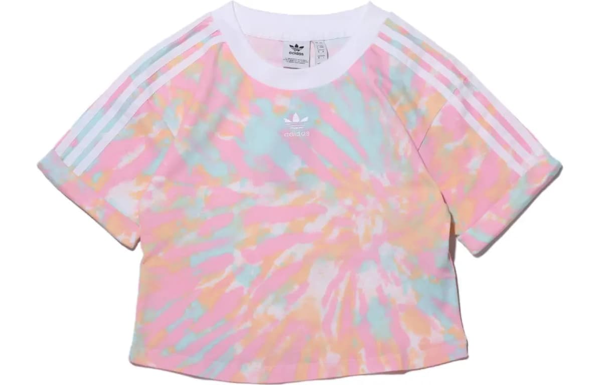 adidas Originals Qadın Crop Top Çəhrayı/Narıncı