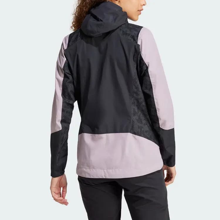 Adidas TERREX XPERIOR Water-Resistant And Rainproof Windbreaker Jacket Women's Gray Purple 3