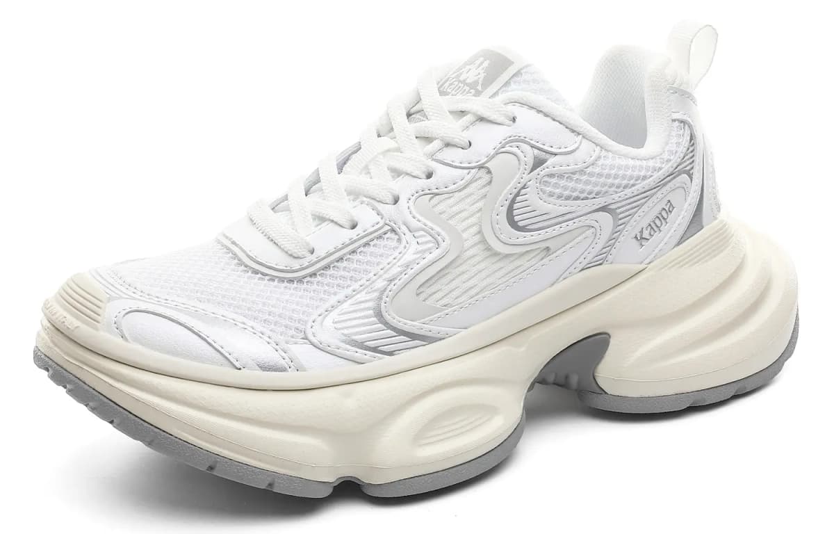 Kappa Low-Top Chunky Sneakers Women's White Silver 3