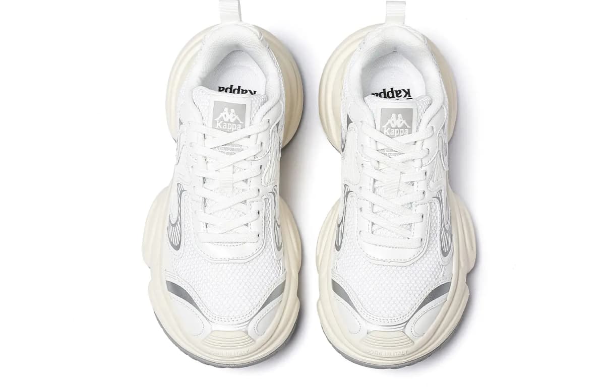 Kappa Low-Top Chunky Sneakers Women's White Silver 4