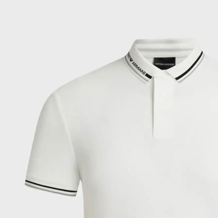 EMPORIO ARMANI Logo Jersey Polo Köynəyi 8