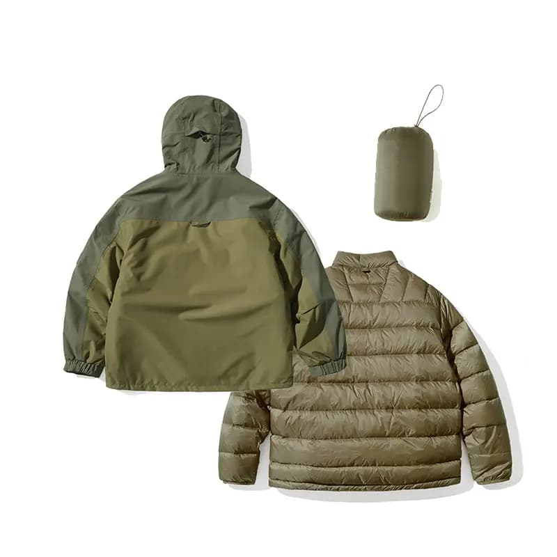 NOTHOMME 800 Fill 90 White Duck Down Outdoor Hard Shell Jacket Heavy Mountain 3-in-1 Unisex 2