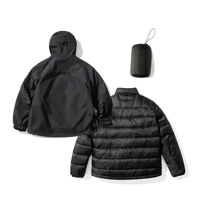 NOTHOMME 800 Fill 90 White Duck Down Outdoor Hard Shell Jacket Heavy Mountain 3-in-1 Unisex 11