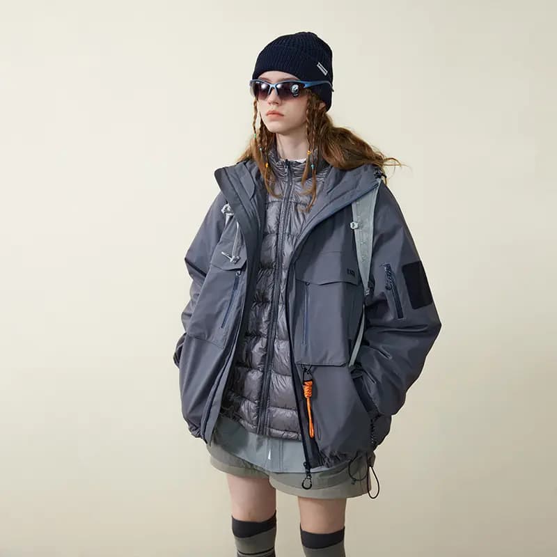 NOTHOMME 800 Fill 90 White Duck Down Outdoor Hard Shell Jacket Heavy Mountain 3-in-1 Unisex 15