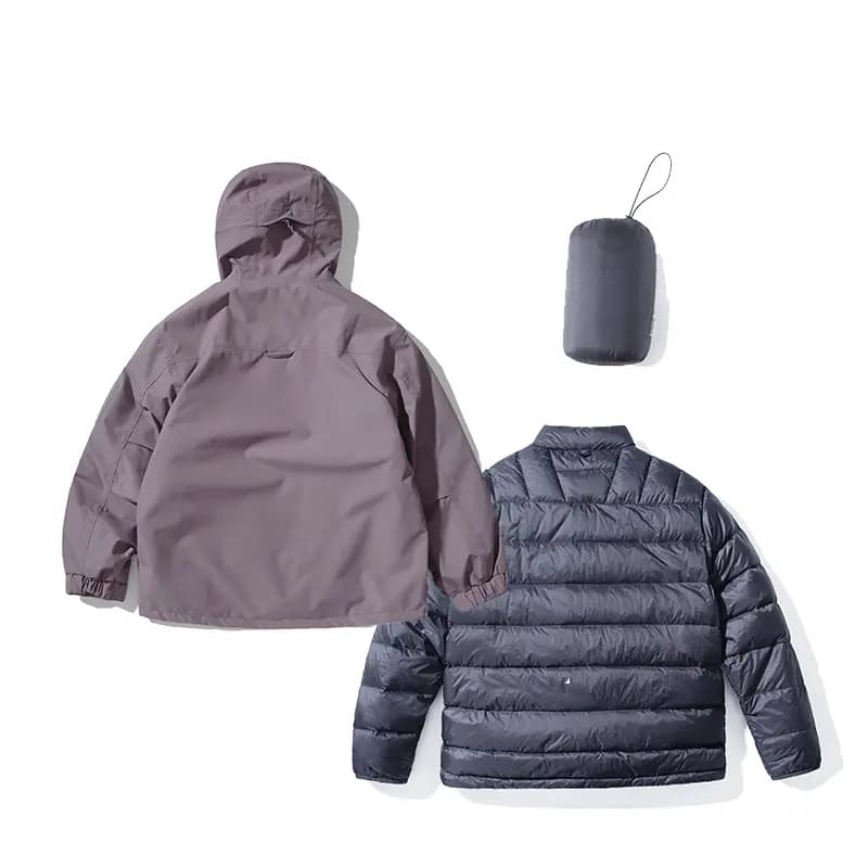 NOTHOMME 800 Fill 90 White Duck Down Outdoor Hard Shell Jacket Heavy Mountain 3-in-1 Unisex 5