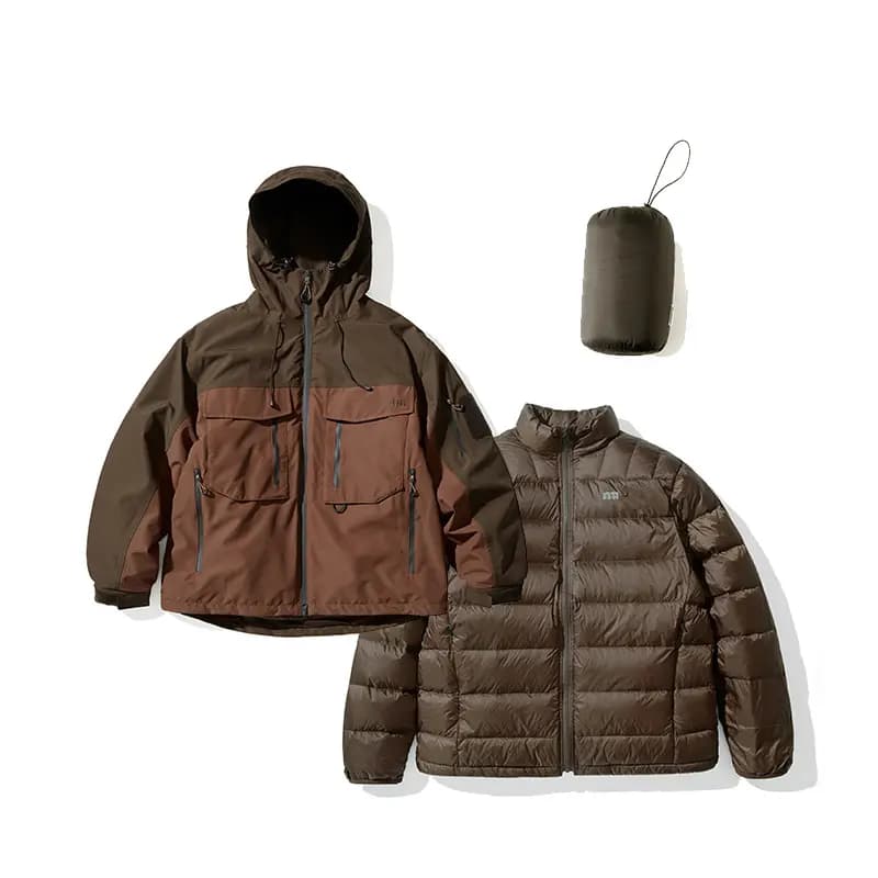 NOTHOMME 800 Fill 90 White Duck Down Outdoor Hard Shell Jacket Heavy Mountain 3-in-1 Unisex 7
