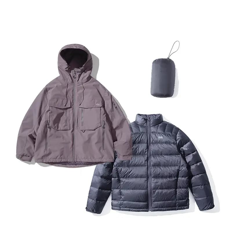 NOTHOMME 800 Fill 90 White Duck Down Outdoor Hard Shell Jacket Heavy Mountain 3-in-1 Unisex 4