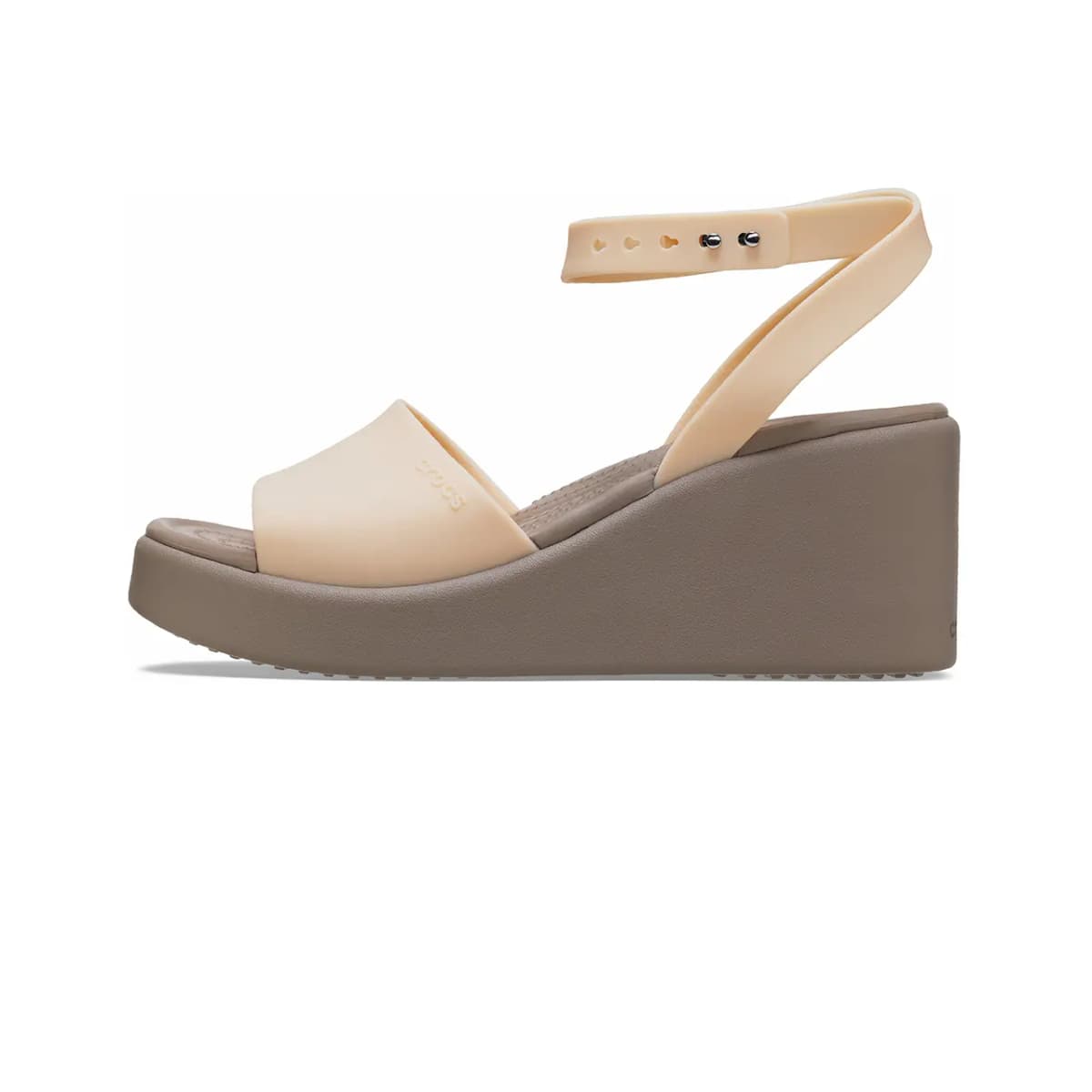 Crocs Brooklyn Wedge Səndəl Qadın Cream White Brown