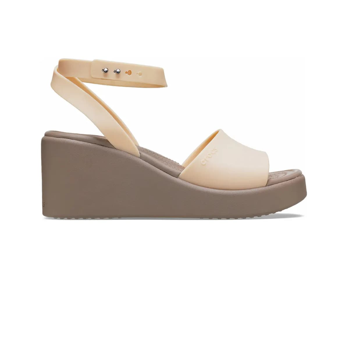 Crocs Brooklyn Wedge Səndəl Qadın Cream White Brown 2