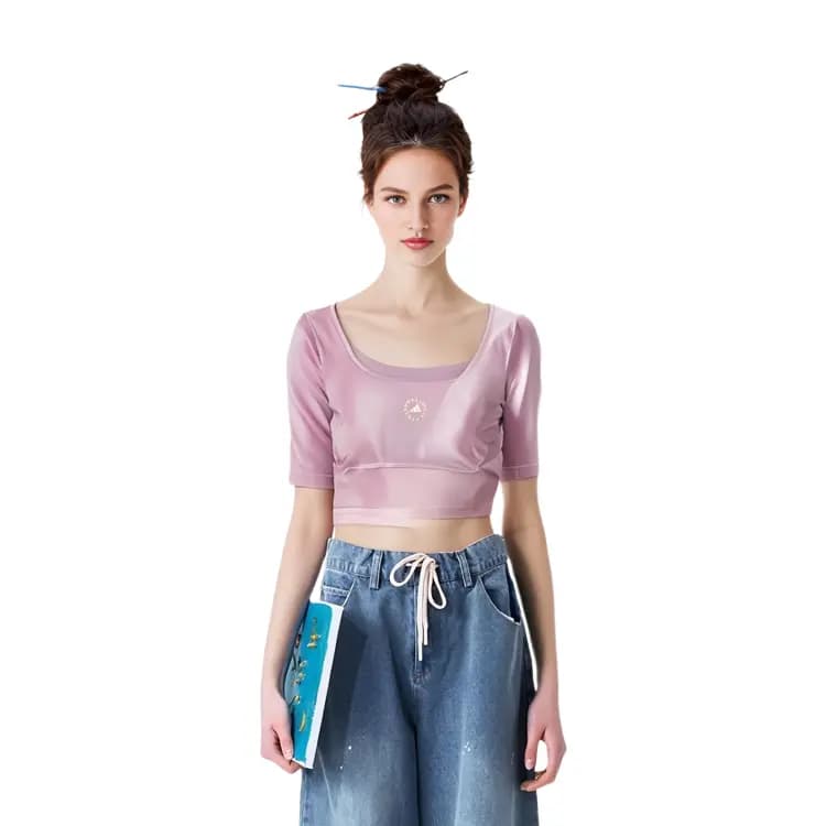Adidas Logo appliqué Cropped T shirt 6
