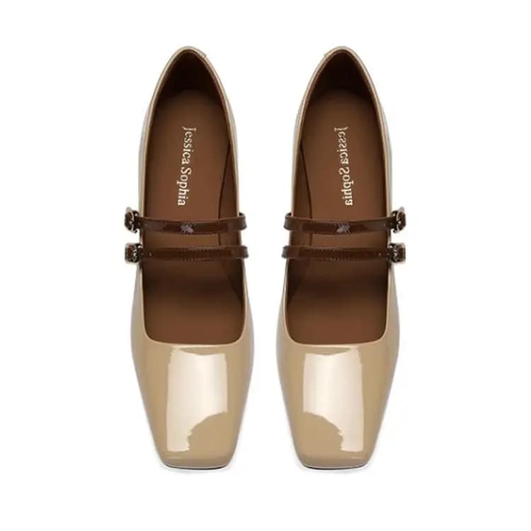 JESSICA SOPHIA Chunky Heel Mary Jane Shoes 5cm Women's 7