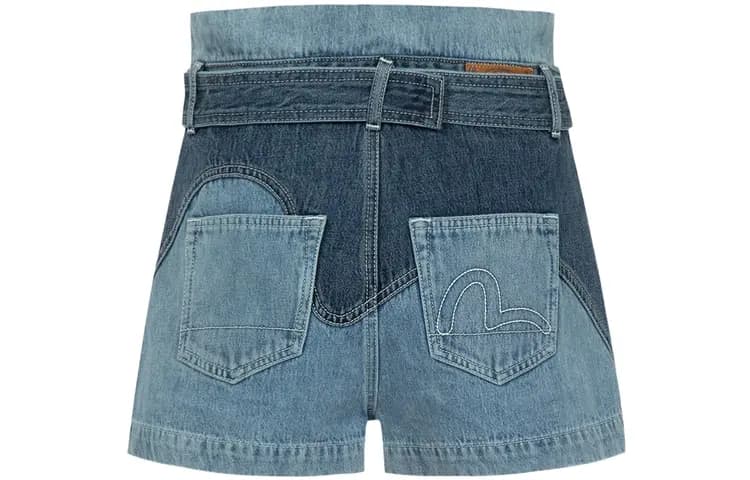 EVISU 23SS Qadın Cins Şortu Mavi 2