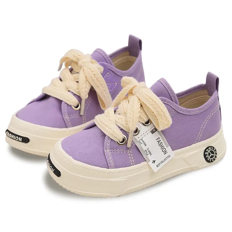 Budding Low-Top Uşaq Kətan Ayaqqabısı Bənövşəyi 3